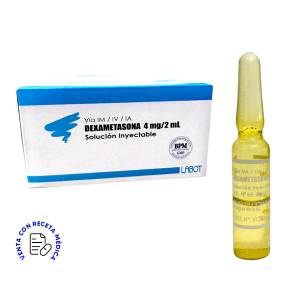 DEXAMETASONA 4 MG/1 ML - SOLUCIÓN INYECTABLE POR UNIDAD