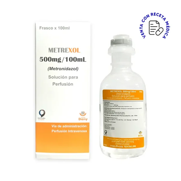 Metrexol 500mg/100ml metronidazol solución para perfusión intravenosa en Lima y Perú