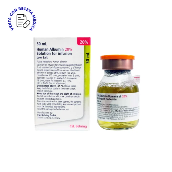 Albúmina Humana 20% CSL Behring solución para perfusión intravenosa 50 ml en Lima y Perú