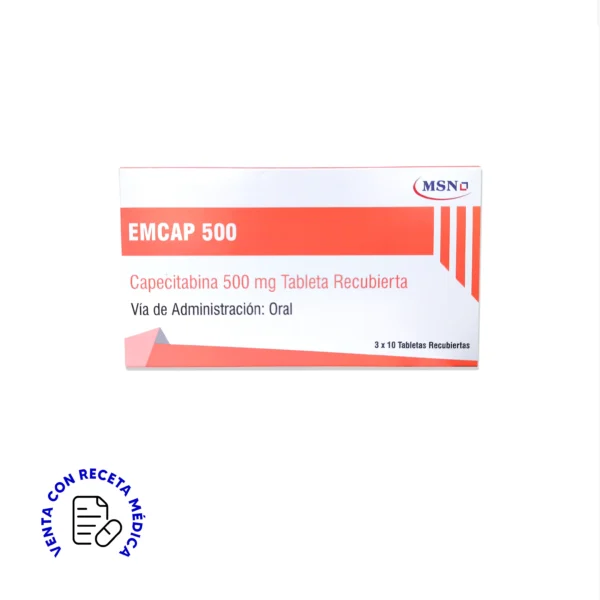 CAPECITABINA 500MG (EMCAP) CAJA X 30 TABLETAS - MSN