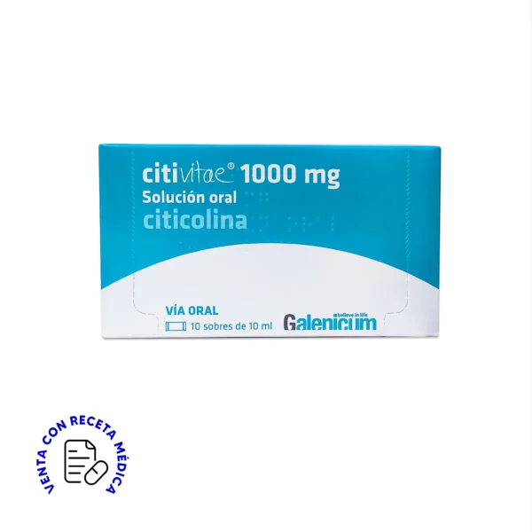 Citicolina 1000 mg Citivitae suplemento neuroprotector en solución oral 10 sobres en Lima y Perú