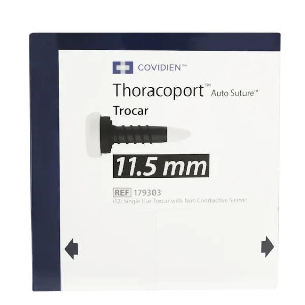 Thoracoport trocar torácico COVIDIEN 11.5mm cánula acero inoxidable válvula