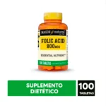 ACIDO FOLICO 800MCG X 100 TAB - MASON NATURAL