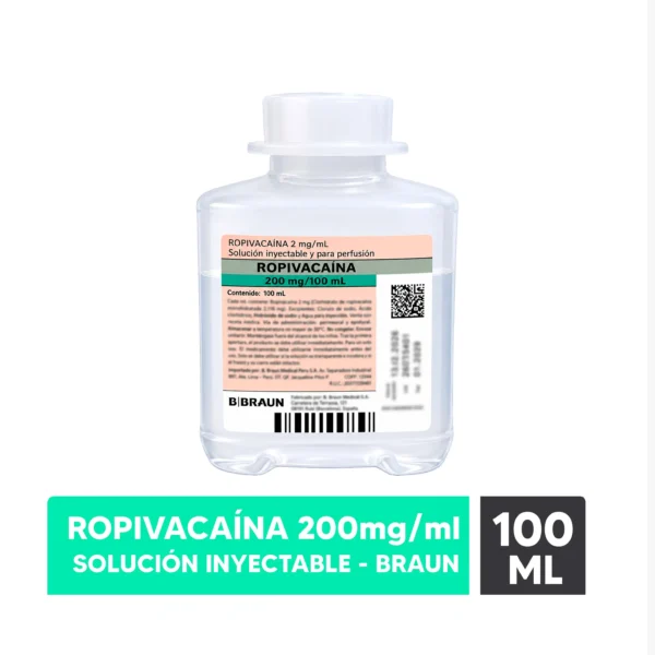ROPIVÁCAINA 200MG / 100ML - SOLUCIÓN INYECTABLE - BRAUN